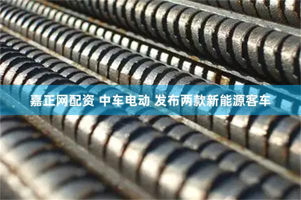 嘉正网配资 中车电动 发布两款新能源客车